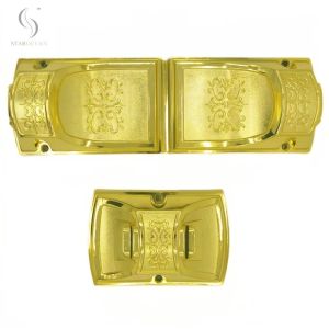 Shiny Golden PP Recycled Material Coffin Corner Anti-Fading Coffin Decoration 8#