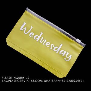 Cash Budget Envelopes For Budgeting Slider Zipper Binder Pouch Loose Leaf Bags