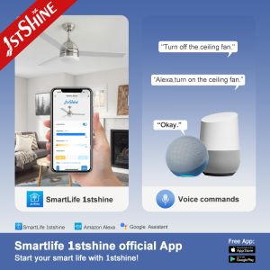 Adjustable Light Quiet Motor LED Ceiling Fan With 3 MDF Blade