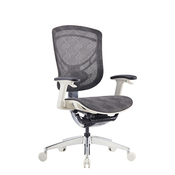 Grey Ergo Swivel Chair Paddle Shift Wire Control mesh Office Seating Ergo Office
