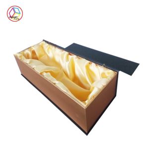 Black Wine Bottle Packaging Boxes Printing Handling Matt Lamination