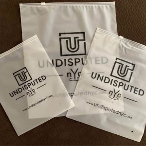 Custom Print Biodegradable Frosted Transparent Plastic Slide Zip Self Seal