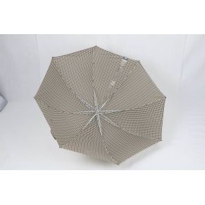 Tartan Promotional Golf Umbrellas With Logo Printing Acrylic Handle Manual Open