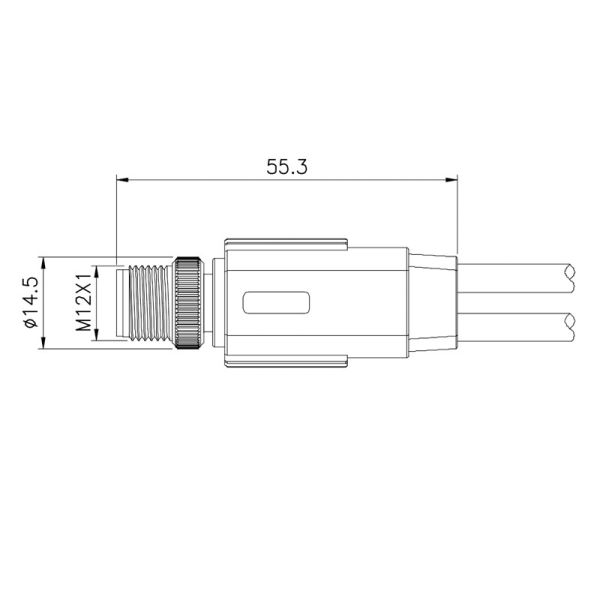 Waterproof IP68 Sensor/ Actuator Connector Y Splitter 5 Pin Plug M12 Cable