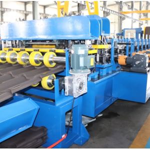 Glazed tile roof panel rolling forming machine