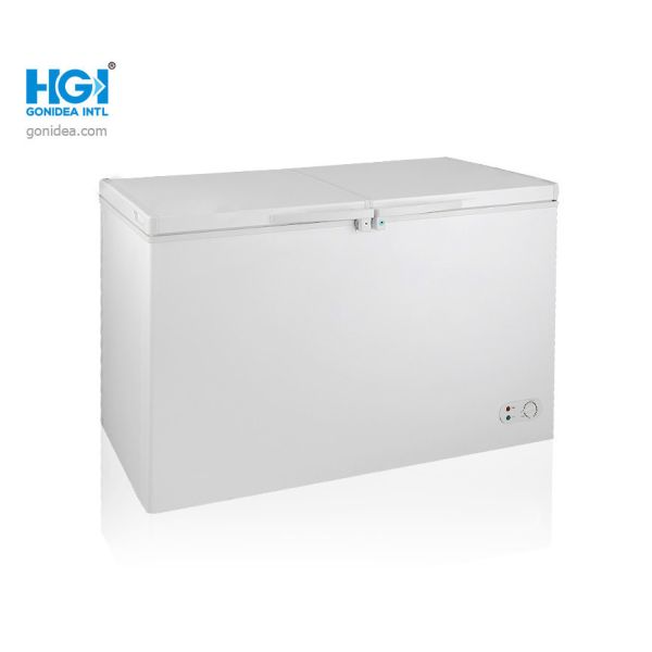 Quality 352L Manual Defrost Type Deep Chest Freezer With Gray Exterior Color wholesale
