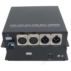 2 Way 3 Pin XLR Balanced Analog Audio Over Fiber Extender Transceiver