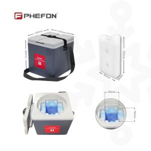 Portable Vaccine Cooler Box with 35h Cold Life Removable Lid and Optional