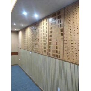 Decorative and Sound Absorption Wall Acoustic Panels Timber Perforated Sound