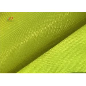 Polyester Green Slub Mesh Fluorescent Material Fabric For Garments Mesh With