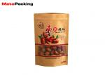 Food Packaging Flat Brown Kraft Paper Bags Recyclable Gravure Printing With