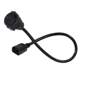 VDE CE Approved IEC C14 to Schuko Adapter Cable H05VV-F 3G1.0mm²
