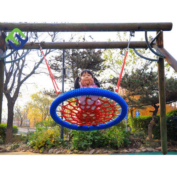Patio Kids Round Nest Swing Seat 120cm For Playground Entertainment