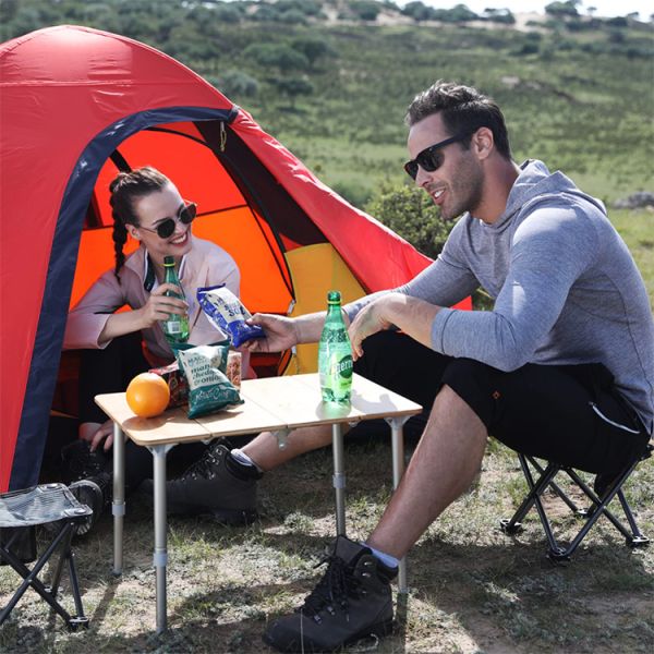 Outdoor Travel Garden Lightweight Adjustable Height Folding Table for Camping and Picnic
