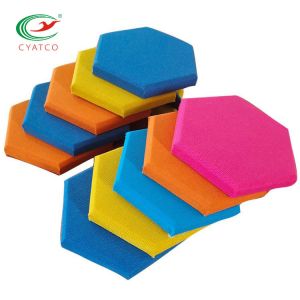 Moistureproof Hexagon Acoustic Panel Design Harmless Sound Dampening