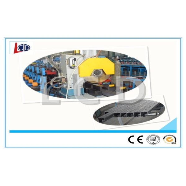 PLC Control Welded Pipe Production Line Safe Using 11KW Power For Square Pipe