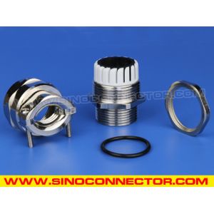 Brass IP68 Waterproof PG13.5 Thread Cable Gland with Strain Relief Clamp for 6