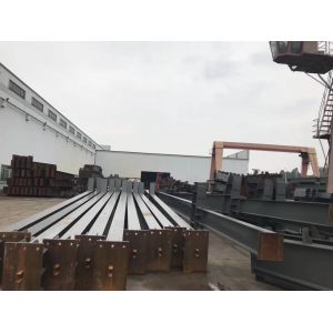 Grey Steel Frame Structure Construction With Bule Roofing Sheet