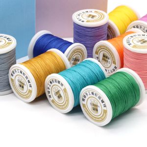 Polyester/Waxed Material 0.8mm 50m Flat Waxed Sewing Thread for Leather