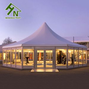 SGS Certification Multi Sided Tent Enclosed Party Rainproof With Glass Walls