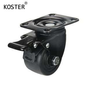600kg Black Low Gravity Castor Wheel with Roller Bearing 2.5inch 3inch Rubber