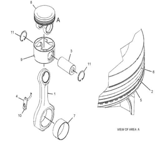 265-1401 324-7380 2651401 3247380 C9 Piston Assy For 330D 336D Excavator Parts