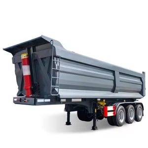 3 Axles Hydraulic Cylinder U-Shape Rear Tipper Semi Trailer With Jost E100