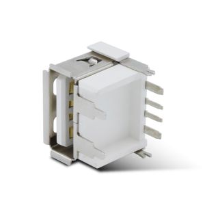 AM 4P Right Angle USB A Female Connector With Data + Charging Function