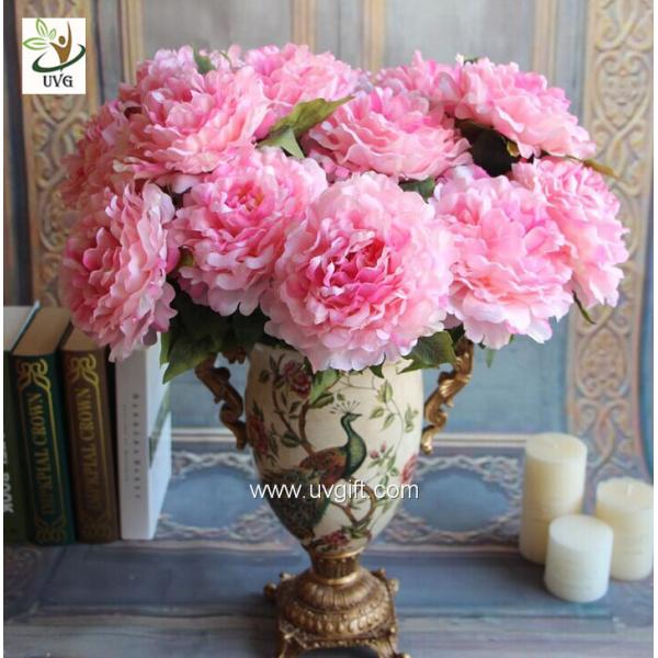 UVG FPN101 Dining table centerpieces pink artificial peony silk flower arrangements for party decoration