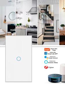Cheap 118 Type 1Gang Google Home Tuya Smart Zigbee Switch Amazon Alexa Yandex Alice 21 Languages Smart Wifi Switch for sale