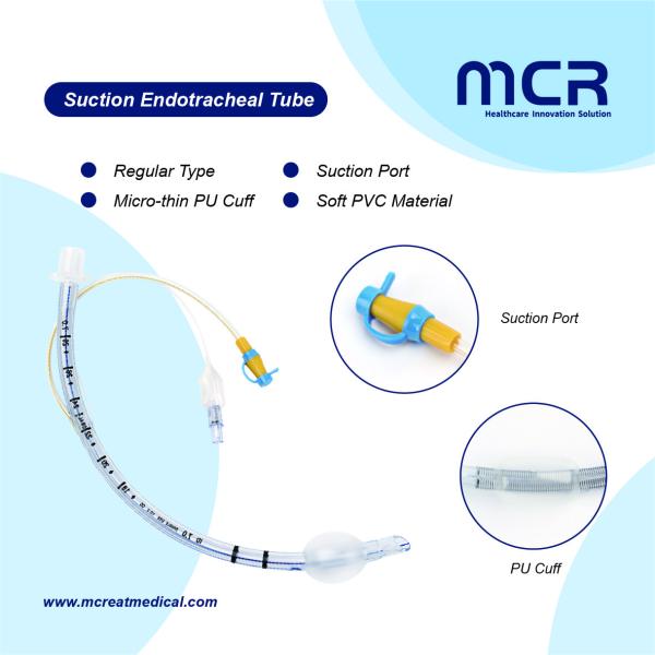 Disposable Regular Suction Port Endotracheal Tube With PU Cuff