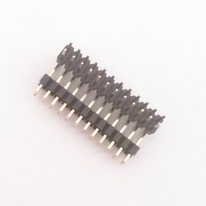 Dual row 2.54mm pitch 90 degree male header