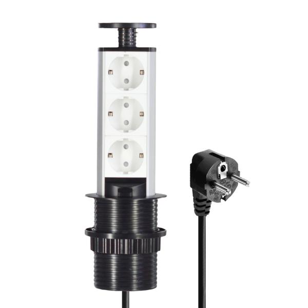 Modern Smart Kitchen Pull Out EU Power Kitchen Socket Hidden Tabletop with 3 EU