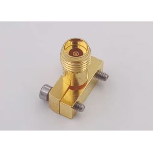 40GHz 2.92mm Female End Launch Connector Gold Plated With Block For PCB Test