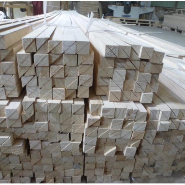Quality Paulownia Batten Square Triangle Chamfer Wood Strips with Project Solution Capability wholesale