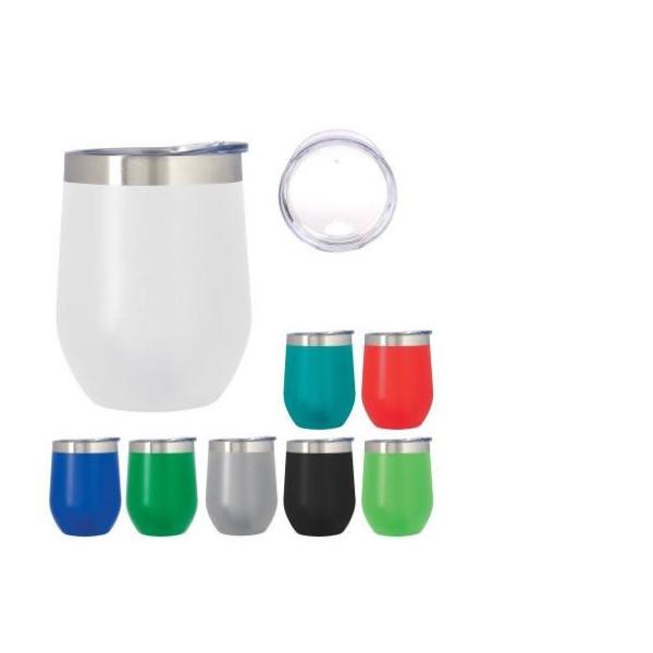 Quality Multi Colored Stemless Wine Tumbler Double Walled Stainless Steel Material wholesale