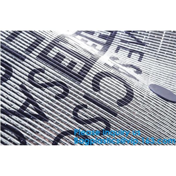 Silver Aluminium Foil Cake Pizza Carrier Insulated Thermal Lunch Picnic Bag Cooler Bag,Insulated Wine Cooler Bag/Wholesa