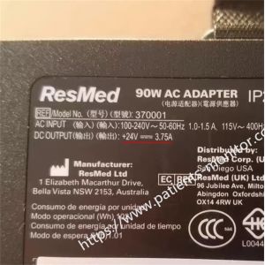 Resmed 370001 24V 3.75A 90W AC Adapter For Resmed Air Sense IP22 S10 10 Air