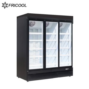 CE ETL Single Temperature 3 Glass Door Merchandisers 280kg Freezer 280kg