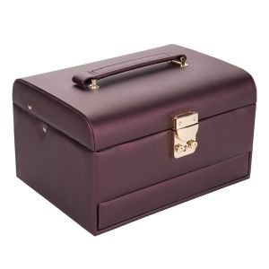 China Leather Luxury Jewelry Box 1 Mirror On Top Lid For Packaging Gift Square Shape on sale