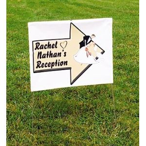 China Custom Shaped Coroplast Signs Yard Card Printing 3-5mm Thickness on sale