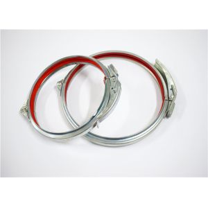 Galvanized Quick Release Flange Clamp With Rubber Lined Of Ventilation Fittings