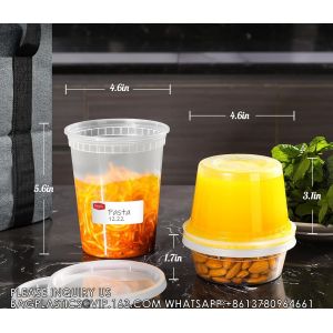 8,16,32oz Plastic Deli Containers With Lids,Freezer Food Storage Containers