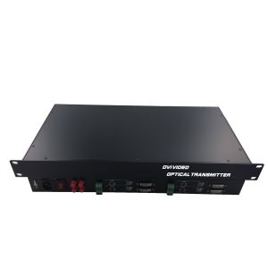 Rack 1080P/60Hz 4 core 4channel 4 data 4audio Lossless Dvi video fiber converter