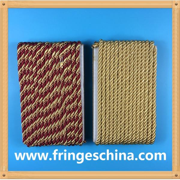 Shiny hot selling decorative round rope cord for home textile decoration