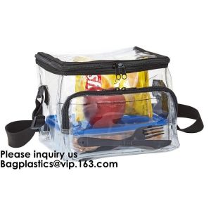 Clear Sling Bag PVC Tote Bag With Interior Mesh Bag And Shoulder Strap,Clear PVC