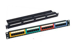 Krone 24 Port Patch Panel UTP , Black Color Unshielded Patch Panel IDC