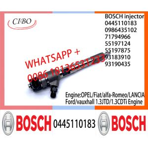 Diesel Common Rail Injector 0445110183 0986435102 55197875 for OPEL/Fiat/alfa
