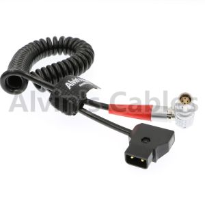 Red Scarlet Epic Camera Power Coiled Twist Cable 6 Pin Right Angle Female to