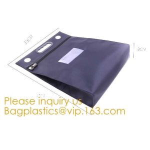 Locking Bank Bag Canvas with Hard Handles Black,Promotional Customized Nylon